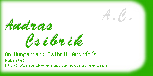 andras csibrik business card